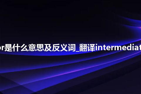 intermediate color是什么意思及反义词_翻译intermediate color的意思_用法