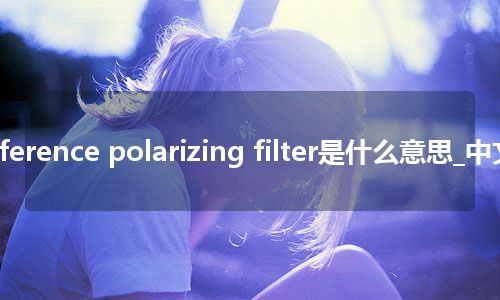 interference polarizing filter是什么意思_中文意思